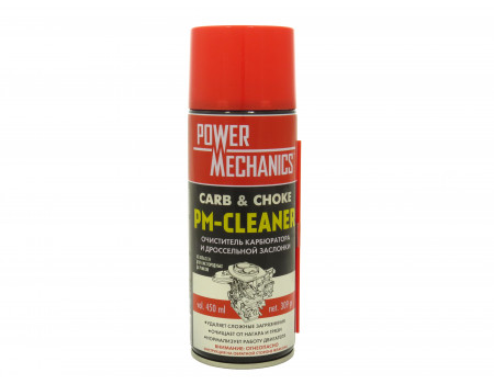Очиститель карбюратора 450 мл. (нетто 309 гр.) /PowerMechanics-PM-CLEANER/, PM-CLEANER