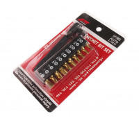 Набор бит 1/4" SL6, PH1-2, TORX, Т10Н-Т40Н с ключом трещоткой 11 предметов JTC