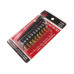 Набор бит 1/4" SL6, PH1-2, TORX, Т10Н-Т40Н с ключом трещоткой 11 предметов JTC, JTC-U11MC