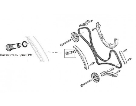 Натяжитель цепи ГРМ пневматический (PORSCHE Cayenne 4.5) JTC, JTC-4032