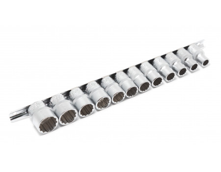 Набор головок 12пр. 1/2" 12гр.(10-19,22,24мм), на планке, F-4121-9