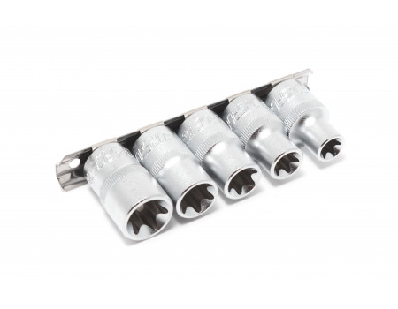 Набор головок Е-профиль 5пр. 1/2" (E12,E14,E16,E18,E20), на планке, F-4053