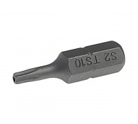 Бита TORX TS10Hх25мм 1/4" 5-ти гранная с отверстием JTC