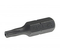 Бита TORX TS15Hх25мм 1/4" 5-ти гранная с отверстием JTC