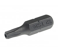 Бита TORX TS20Hх25мм 1/4" 5-ти гранная с отверстием JTC