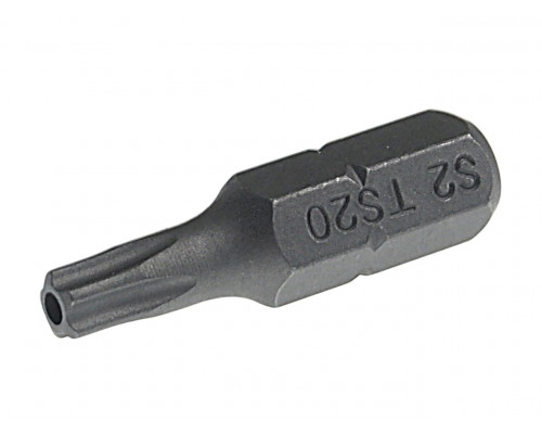 Бита TORX TS20Hх25мм 1/4" 5-ти гранная с отверстием JTC