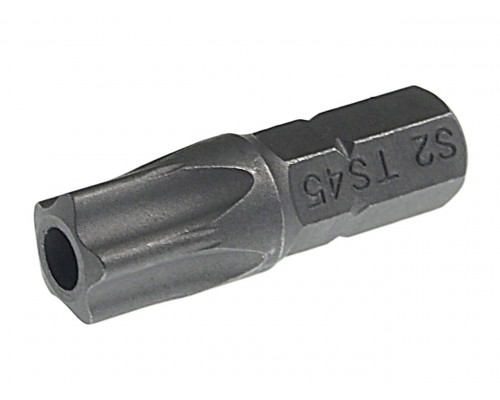 Бита TORX TS45Hх25мм 1/4" 5-ти гранная с отверстием JTC