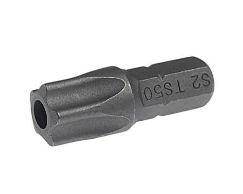 Бита TORX TS50Hх25мм 1/4" 5-ти гранная с отверстием JTC
