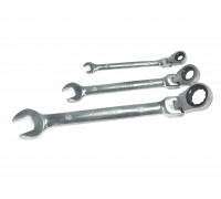 Ключ комбинированный трещоточный с шарниром 27мм
